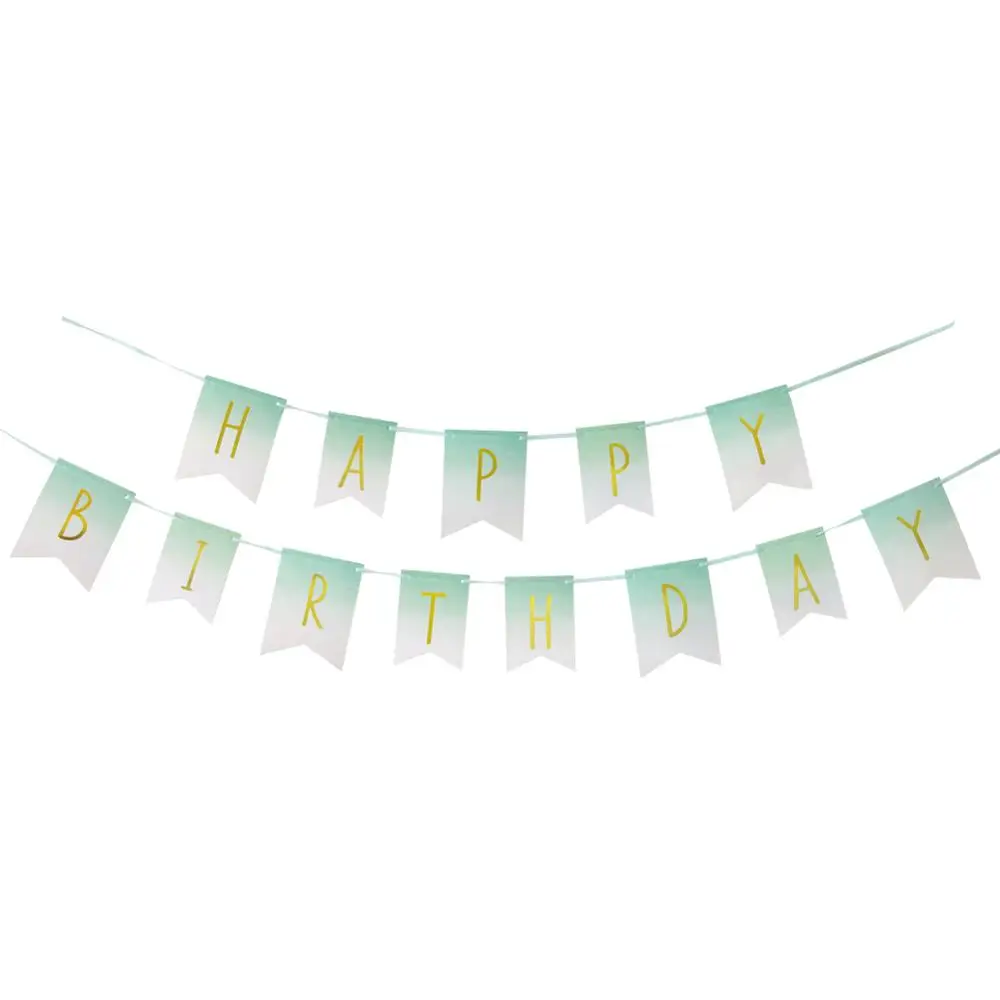 1pc banner-2m Мятный с днем рождения баннер Decaorations Золотой горошек гирлянда свежий цвет день рождения поставки - Цвет: 1pc banner-2m