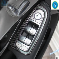 lapetus door armrest window lift button cover trim for mercedes benz c class w205 glc x253 2015 2021 carbon fiber interior