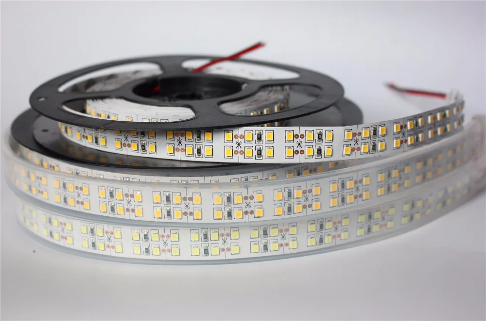 Двухрядная Светодиодная лента DC12V 2835 240 светодиодов/м ленточная для украшения