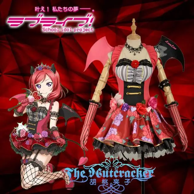 

Anime LoveLive! Nishikino Maki Cosplay Costumes Little Devil Awakening Card Dress Female Role Play Prop Clothing Limited Edition