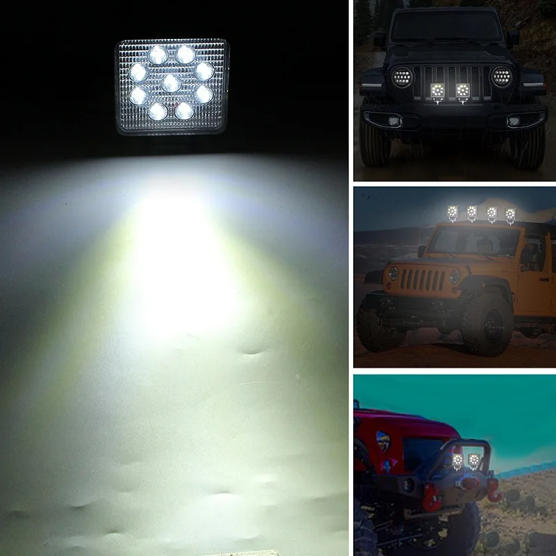 

2Pcs 90W 4 Inch IWaterproof Offroad LED Light Bar Combo Beam Spotlight 6000K 9000LM for Suv/Truck Circular Square LED Work Light