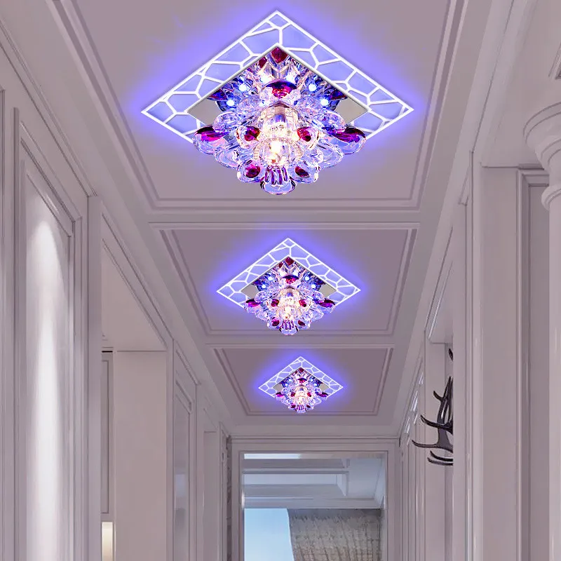 Современный хрустальный стеклянный Светодиодный точечный потолочный