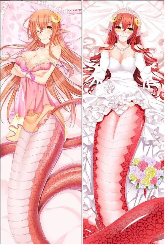 

Anime pillowcase Monster Musume no Iru Nichijou characters sexy girl Miia otaku Dakimakura pillow cover hugging body pillowcase