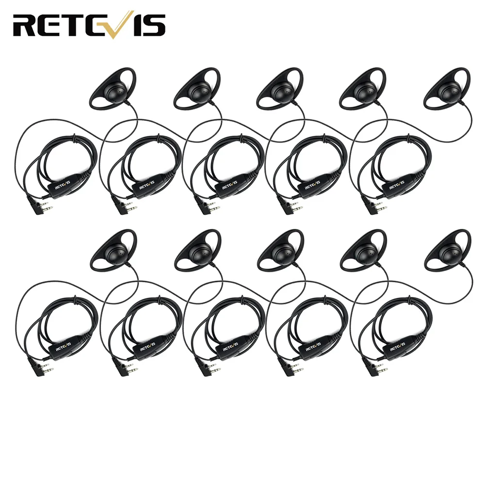 

10 шт., наушники для Kenwood Retevis H777 Baofeng