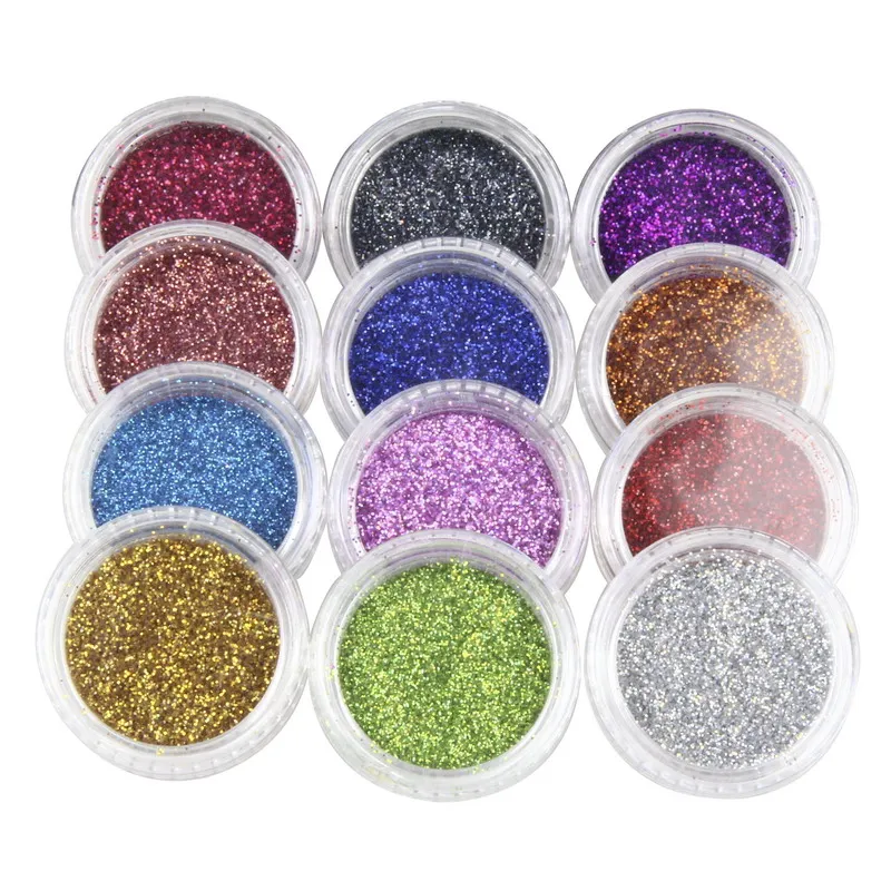 12 шт./компл. крошечные ногтей блестящее напыление Лазерная Фольга для маникюра