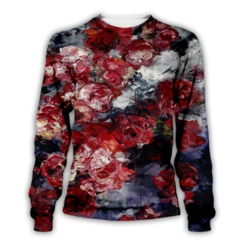 PLstar Cosmos, новая модная Мужская Женская толстовка с цветочным принтом, уличная одежда с длинным рукавом, пуловер - Цвет: color as the picture