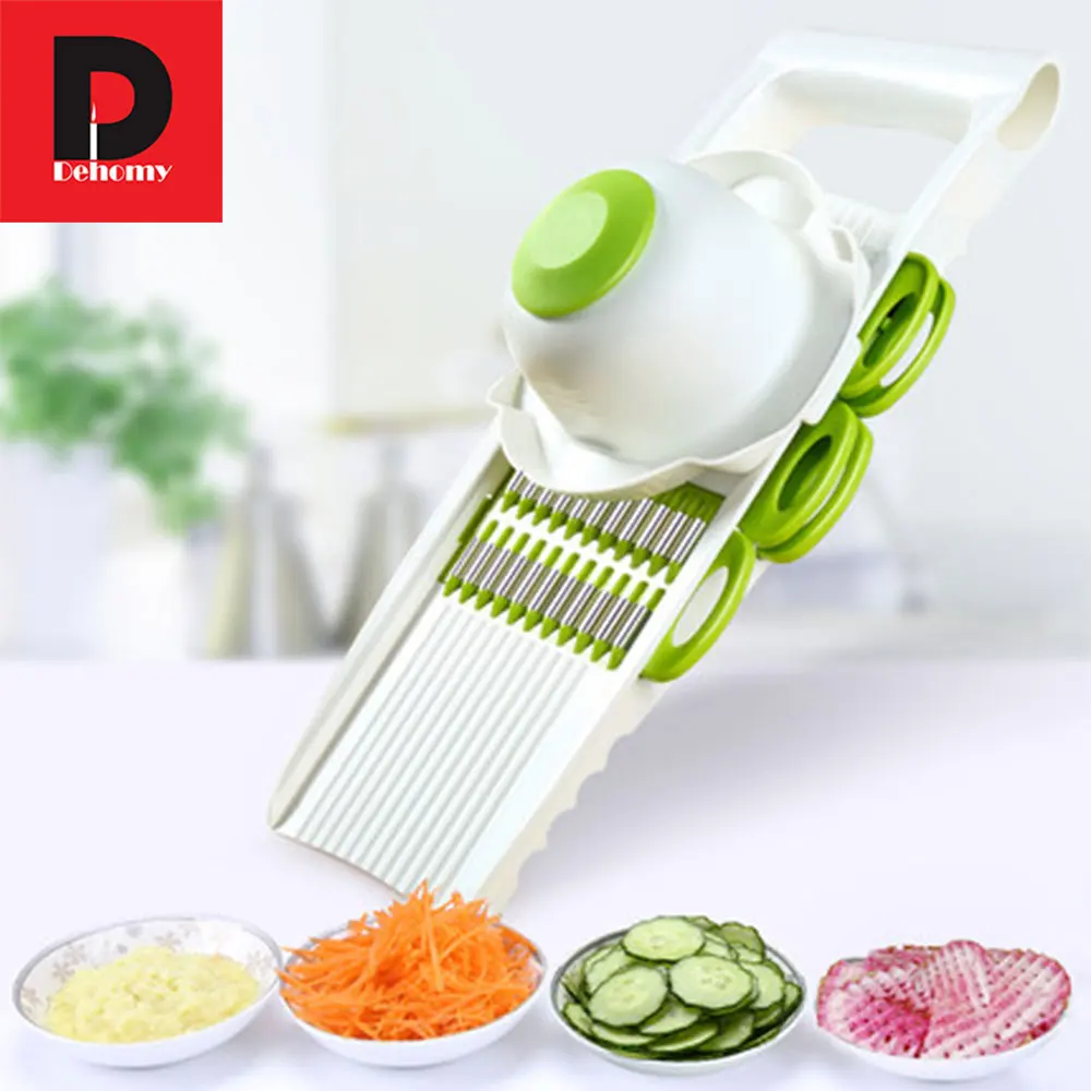 Dehomy Manual Slicers 5 Pcs Stainless Steel Cutting Peeler Grater Multi Vegetable Slicer Carrot Onion Kitchen Accessory | Дом и сад