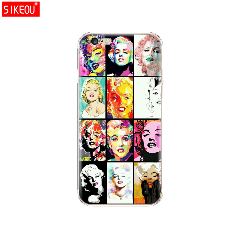 Силиконовый чехол для Iphone 6X8 7 6s 5 5s SE 2020 Plus 10 XR XS MAX 11 pro Мэрилин Монро с