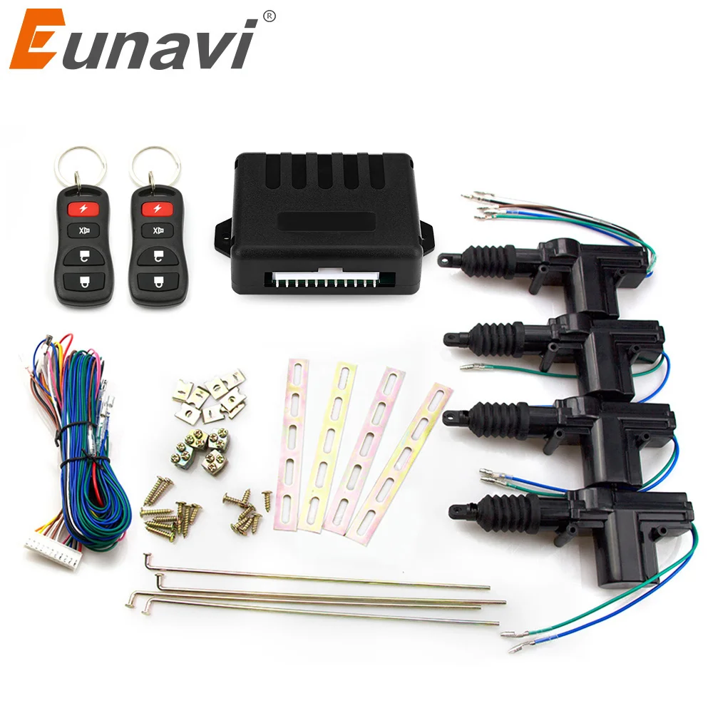 

Eunavi Universal Auto central lock Car Power Door Lock Actuator 12-Volt Motor (4 Pack) Car Central Locking Keyless Entry System