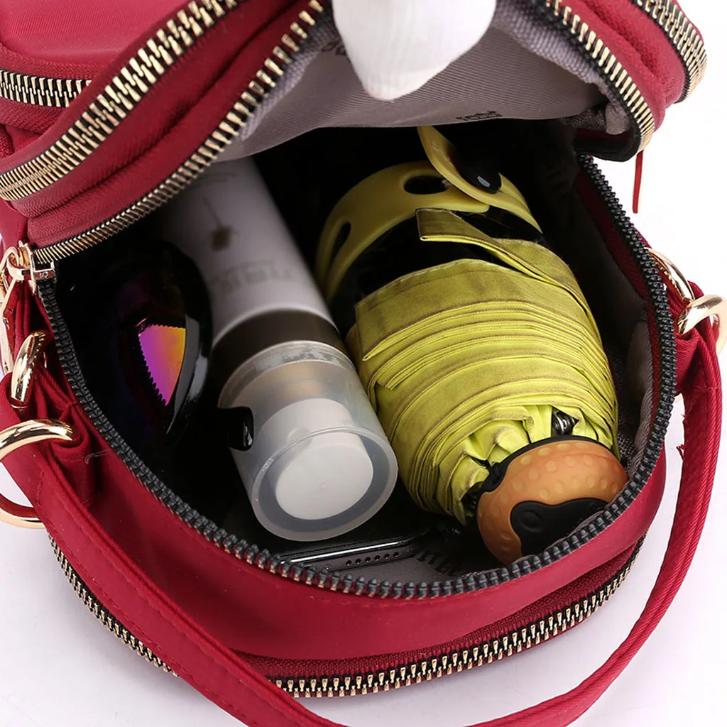 

OCARDIAN Handbags Women Bag Cross Body Fashion Ladies Versatile Nylon Multi-Layer Zipper Shoulder Messenger Bag May13