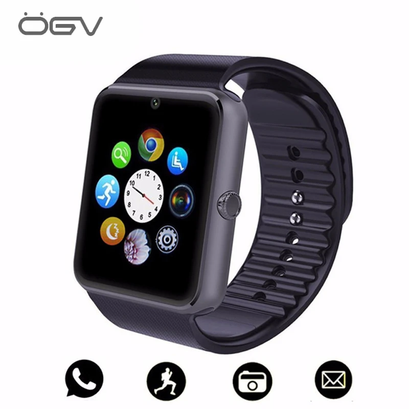 OGV Bluetooth Смарт-часы для мужчин GT08 с сенсорным экраном большая батарея поддержка TF