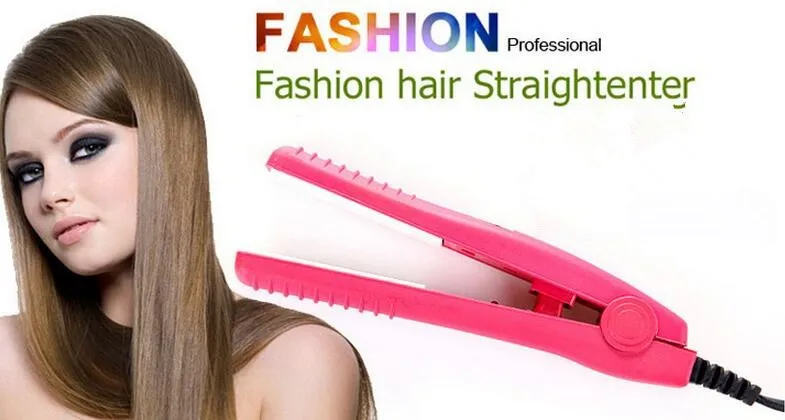 Новый мини выпрямитель для волос розовый керамический электронный титановый