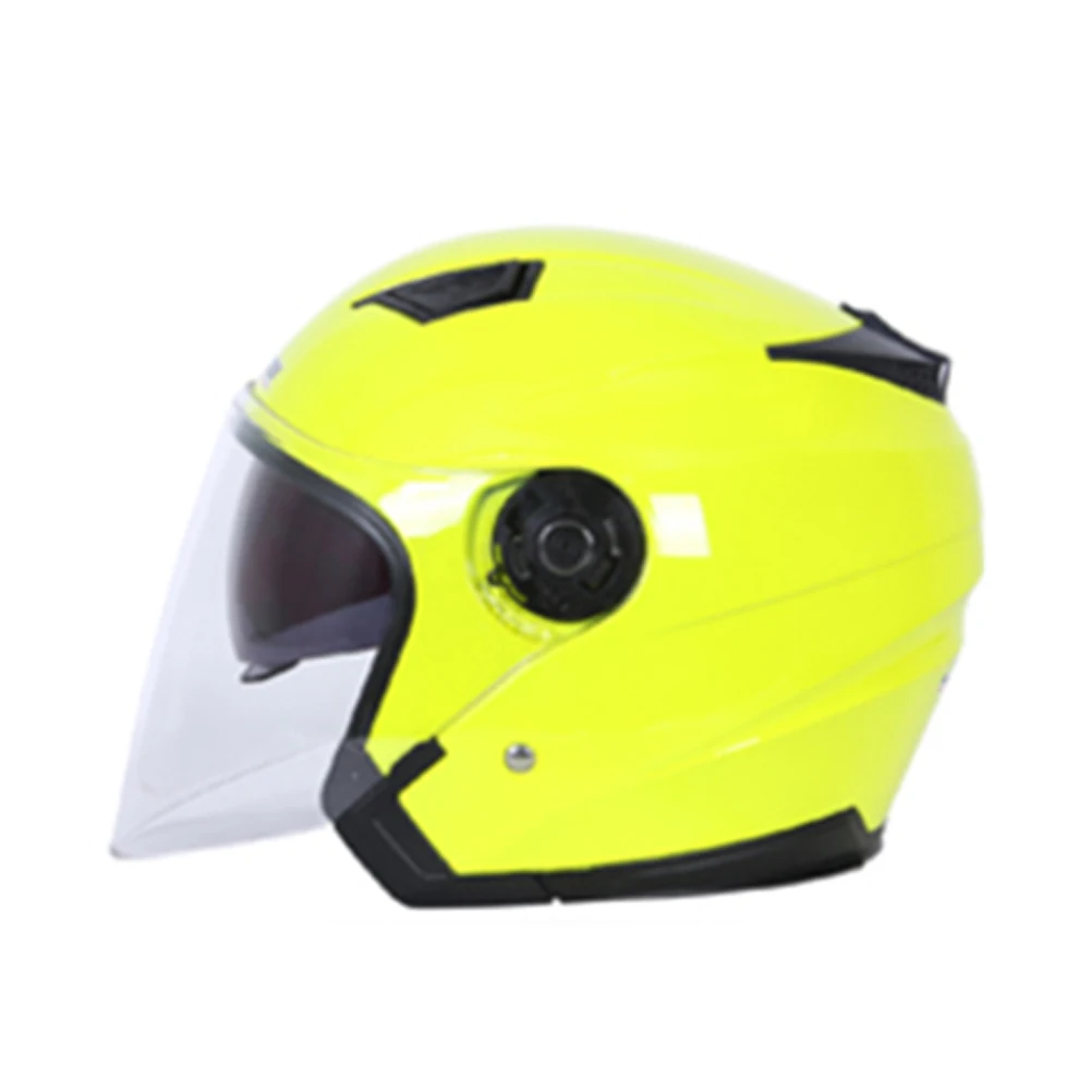 Цвет: желтый Мотоцикл Jiekai шлем Casco Мото шлем мотоциклетный шлем для мотокросса открытый шлем Ретро винтажный шлем - Цвет: Цвет: желтый