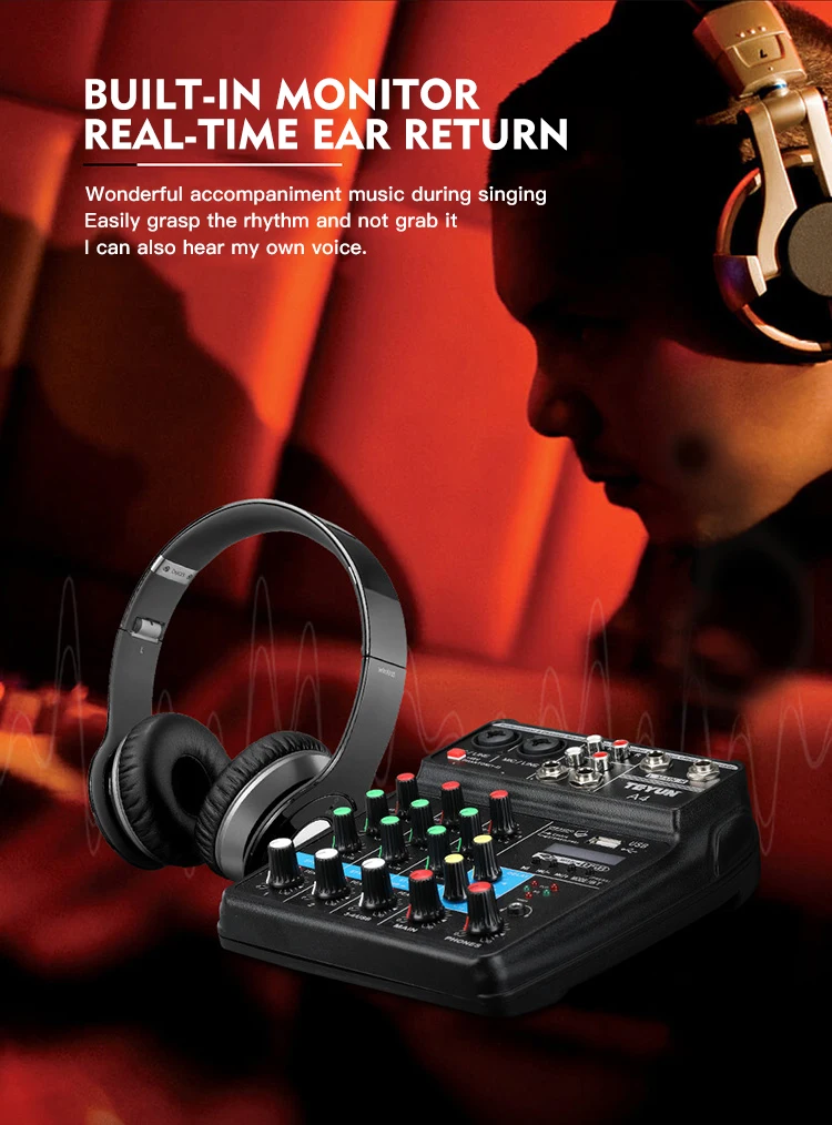 FELYBY mixer professional home USB Bluetooth small with reverberation belt amplifier stage performance live mixer