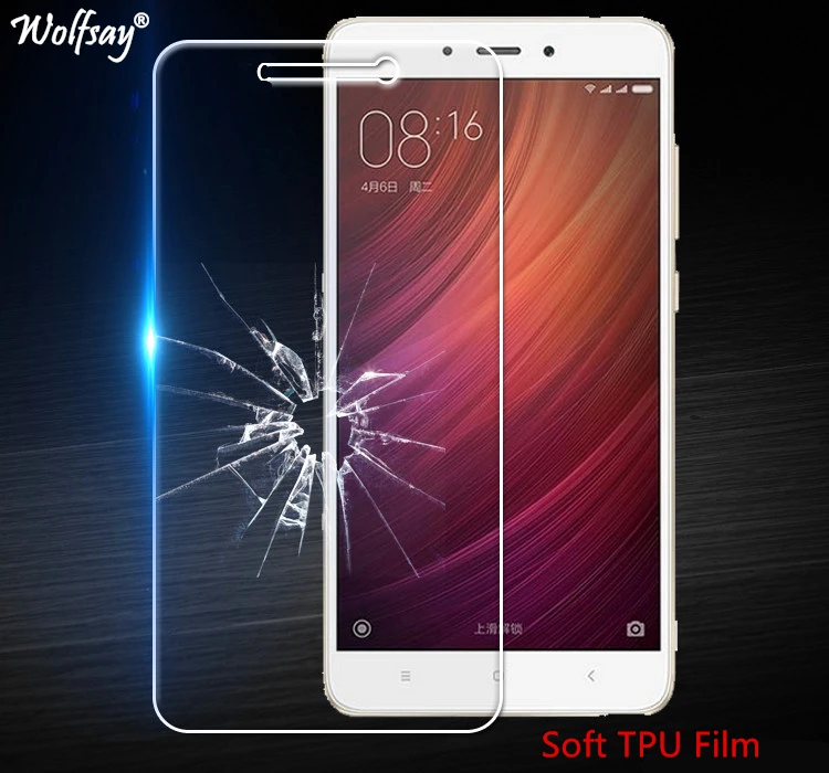 Wolfsay Защита экрана для Xiaomi Redmi 4A Nano Прозрачная мягкая пленка из ТПУ (не закаленное