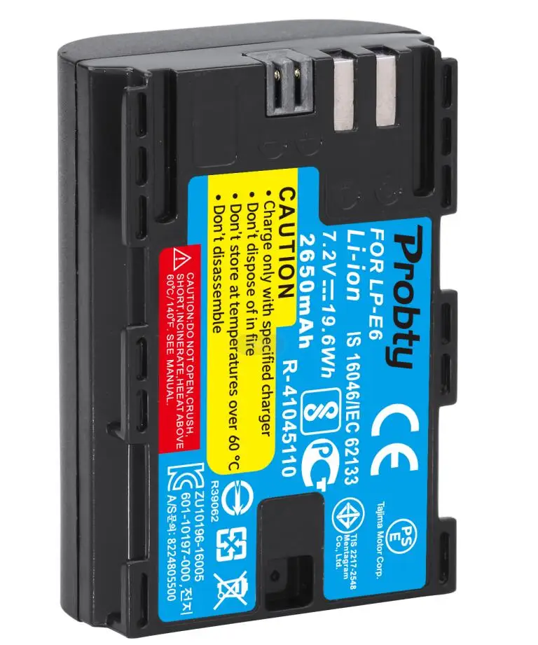 1PCS Battery Аккумулятор для canon LP E6 LP-E6 LP E6N 2650 мАч для камеры Canon 5D Mark II III IV, 80D, 70D, 60D, 6D, EOS 5Ds, 5D2, 5D3, 5DSR, 5D4 - Цвет: 1PCS Battery