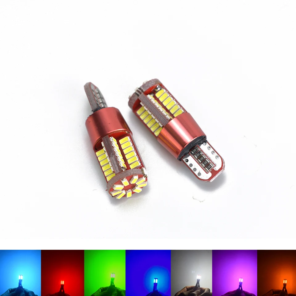 2шт T10 Led W5W 192 автомобильные аксессуары 57smd Canbus 3014 авто супер яркие Габаритные