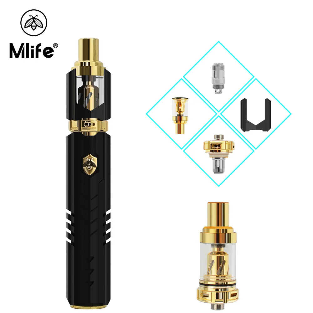 2018 Новые 100% оригинальные Mlife S2 Vape ручка комплект с 1 8 мл Ёмкость и 900 мАч Батарея