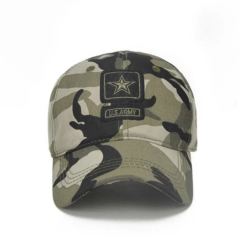 На лето и весну Бейсбол Кепки камуфляж Snapback Звезда вышивка Шапки Тактический s