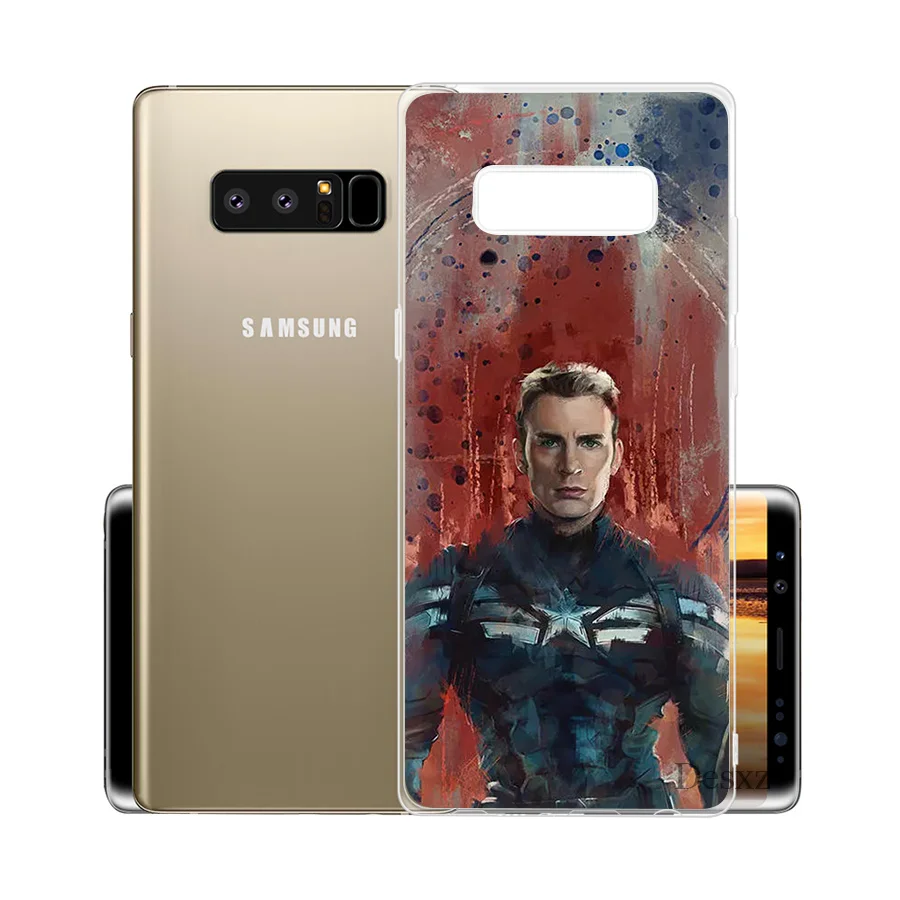Phone Case Cover Captain America For Samsung Galaxy S3 S4 S5 S6 S7 Edge S8 S9 Plus Note 8 9 Cases | Мобильные телефоны и