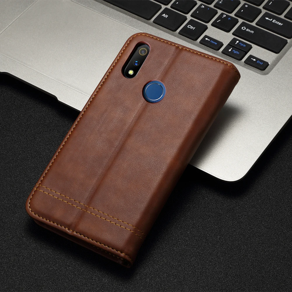 Новинка, винтажный кожаный чехол для OPPO Realme 3 pro, кошелек, роскошный, с отделением для карт, с подставкой, на магните, чехол для книги, повседневные чехлы для телефонов