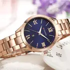 Часы CURREN женские кварцевые ультратонкие, брендовые люксовые повседневные стальные, с классическим циферблатом, цвета розового золота