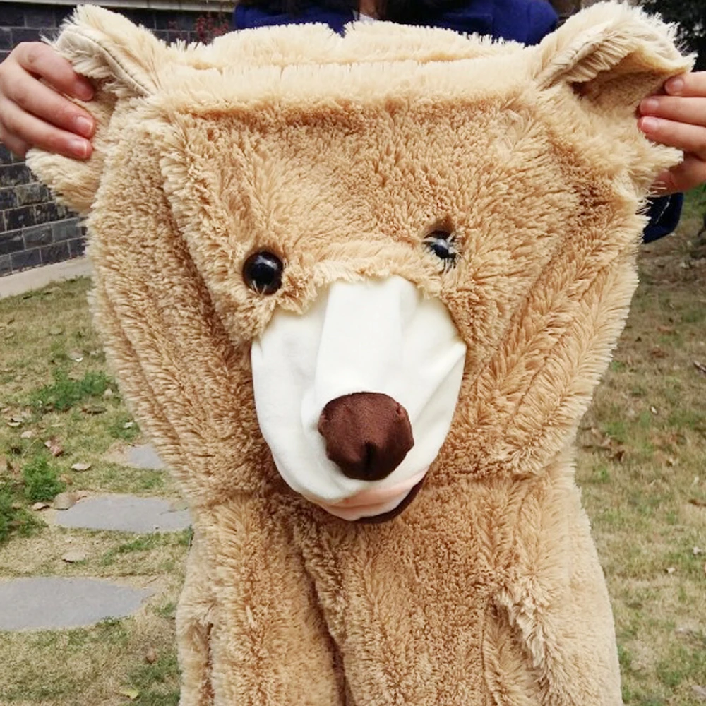 

1PC 130CM Soft USA Giant Bear Skin Plush Toy Whole Teddy Bear Coat Good Quality Doll Birthday Gift Present For Children Kid Girl