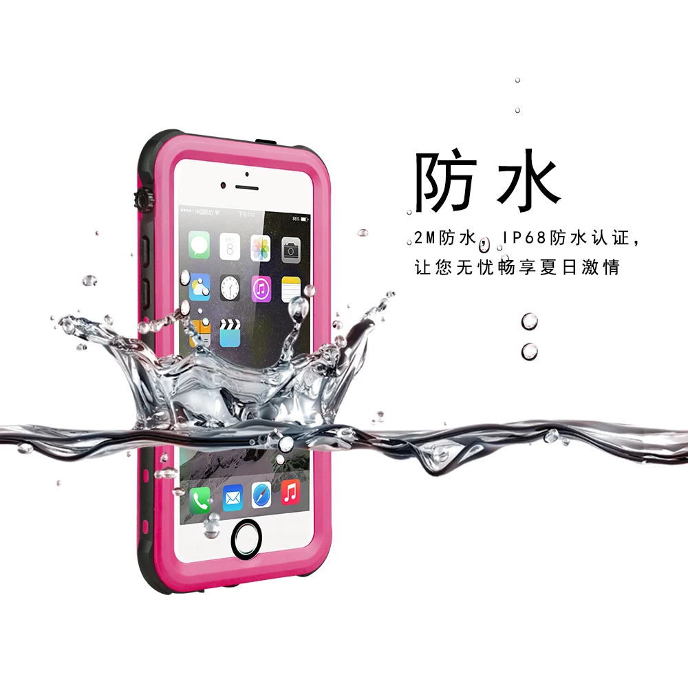 Водонепроницаемый чехол для IPhone 6 Plus, SE, 5S, 5g,, RedPepper, Dot, серия IP68, для дайвинга, под водой, PC, TPU, чехол для IPhone 7, 8 Plus