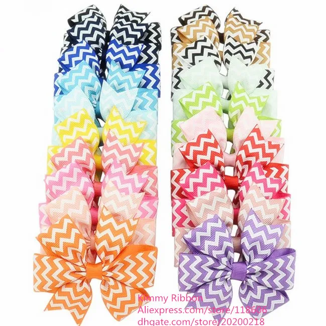 200 шт. бесплатная доставка синий шеврон зигзаг лента среднего размера зажим для