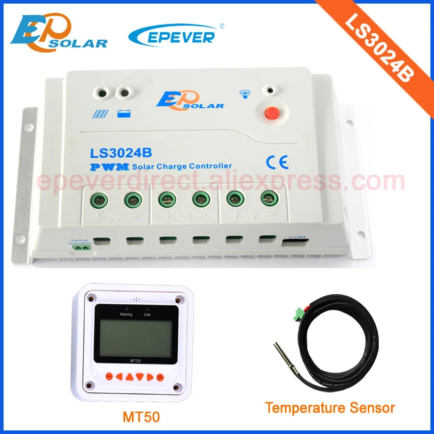 

EPEVER Solar portable Controller LS3024B MT50 remoe Meter and temperature sensor low price to Korea/fast shipping,30A 24V/12V