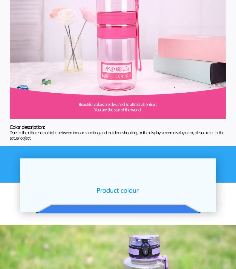 UZSPACE Infuser бутылка для воды флип-топ с герметичной крышкой с одним кликом открытым-нетоксичный BPA бесплатно и экологически чистый Тритан Co-Poly