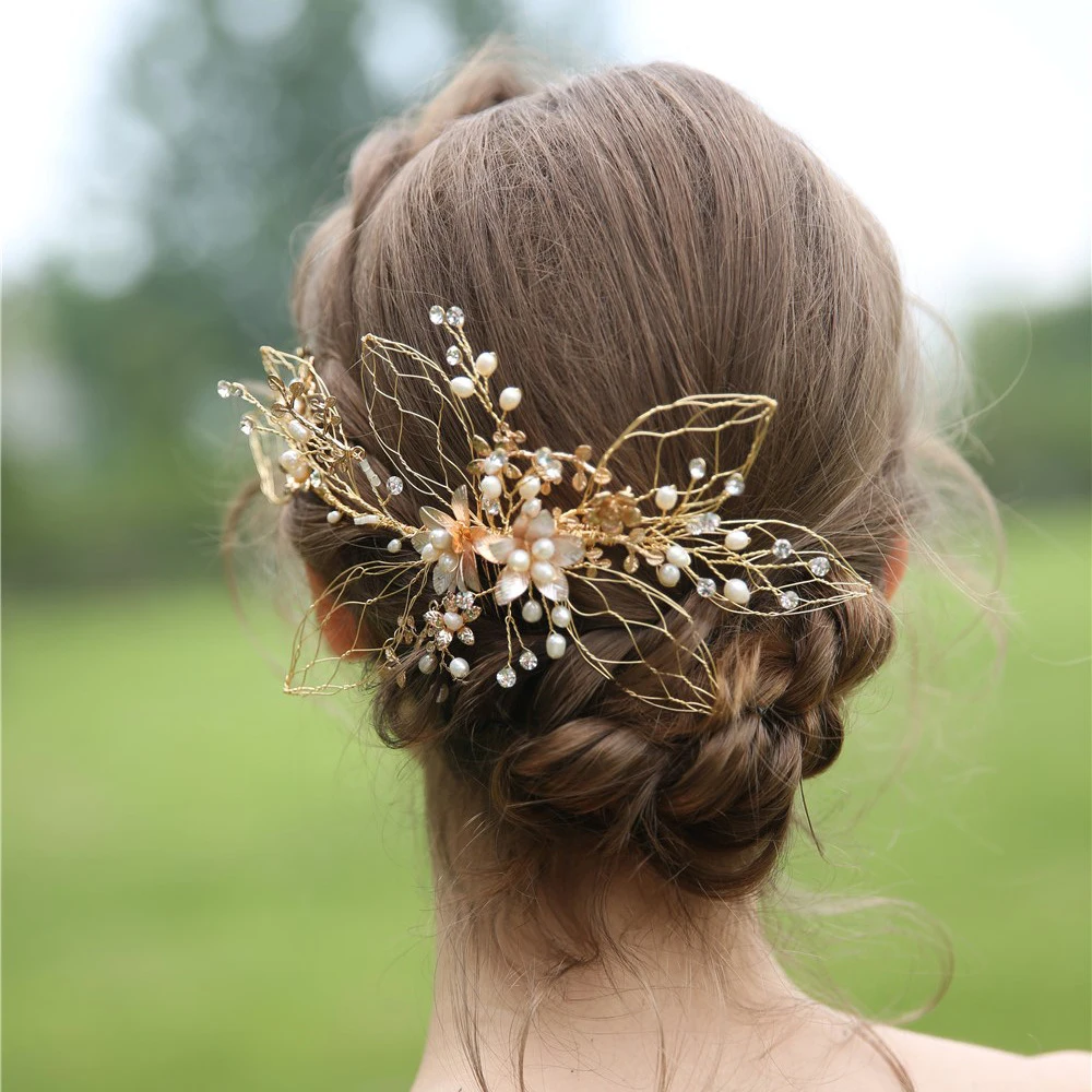 Гребень для волос с пресноводным жемчугом невесты | Украшения и аксессуары