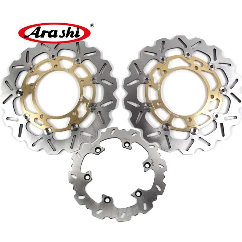 Gold Front Rear Arashi 1 комплект для SUZUKI GSXR 1300 08-15 ЧПУ передние и задние тормоза дисковые роторы Hayabusa GSX-R GSX1300R 2008 09 10 11 12 2013 - Цвет: Gold Front Rear