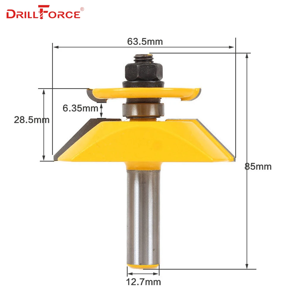 Drillforce 3 шт 1/2 &quot(12 7 мм) поднятый панельный шкаф двери фрезерные Биты Набор фреза