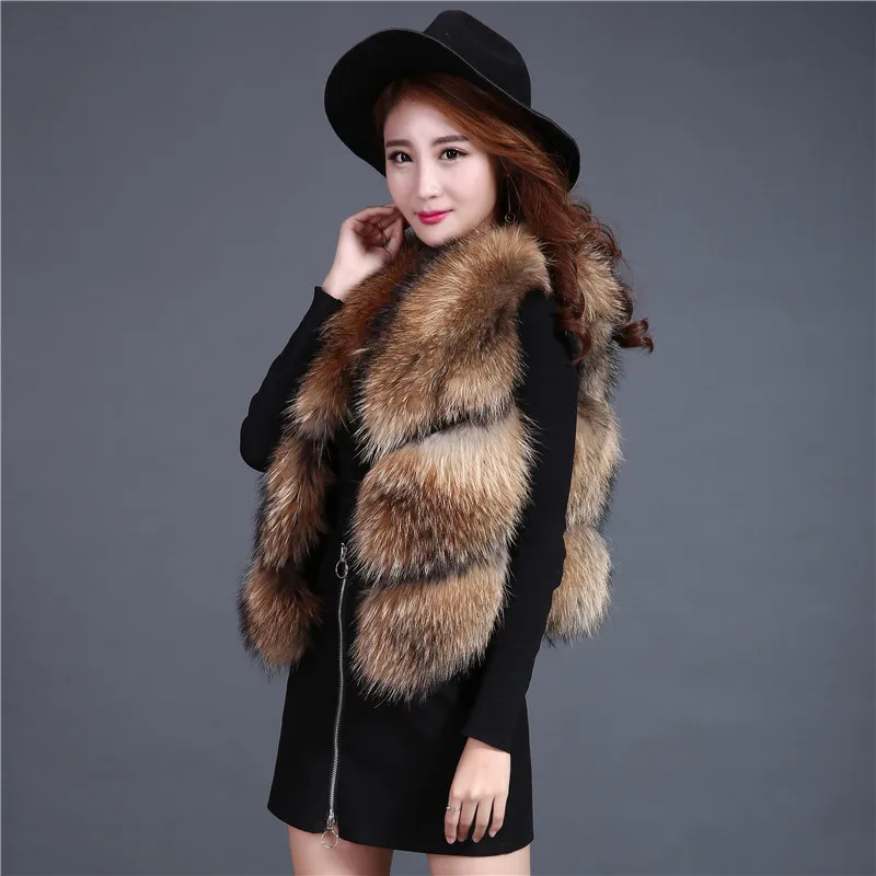 2017 Новый мех енота женский короткий енотовый на плече | Женская одежда