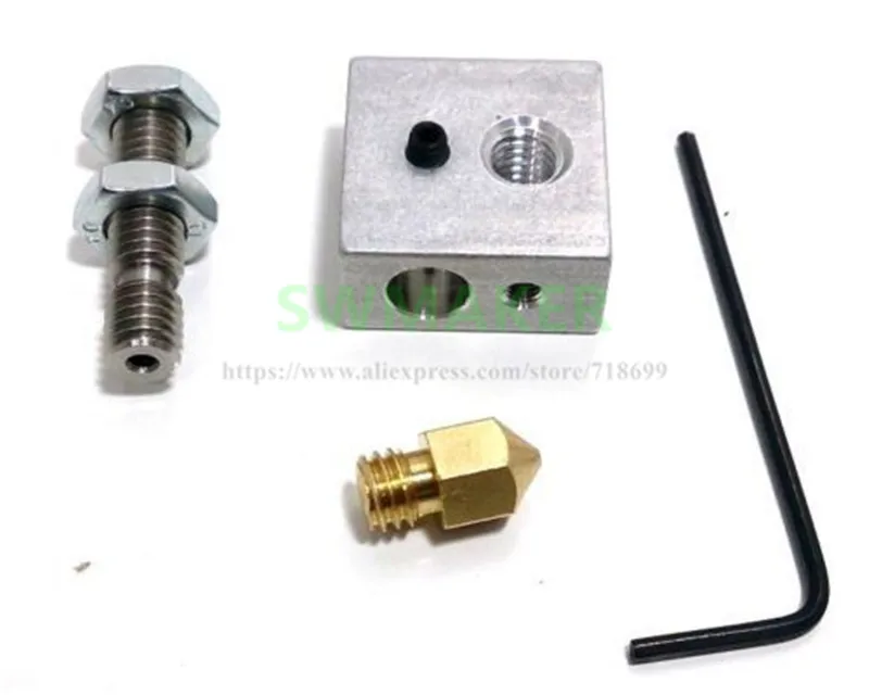 Форсунка для экструдера 3D принтера печатающая головка + горловина сопла