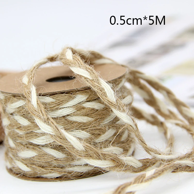 5 м DIY Ремесло винтажный натуральный Hessian джутовый шпагат веревка Свадебная вечеринка Мешковина Лента Декор для дома катушка фестиваль Скрапбукинг 9 видов стилей