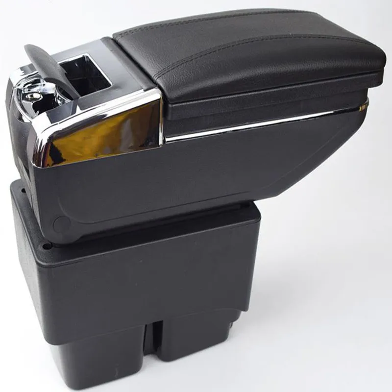 

Car Armrest Store Content Storage Box USB with Cup Holder Ashtray Products Accessories Fit Ford Fiesta 3 MK7 2009-2014