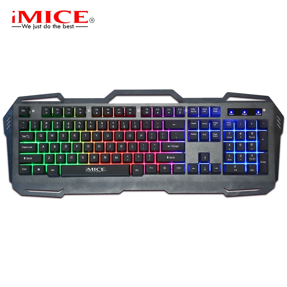 Проводная игровая клавиатура iMice механическая с 104 клавишами подсветкой для ПК
