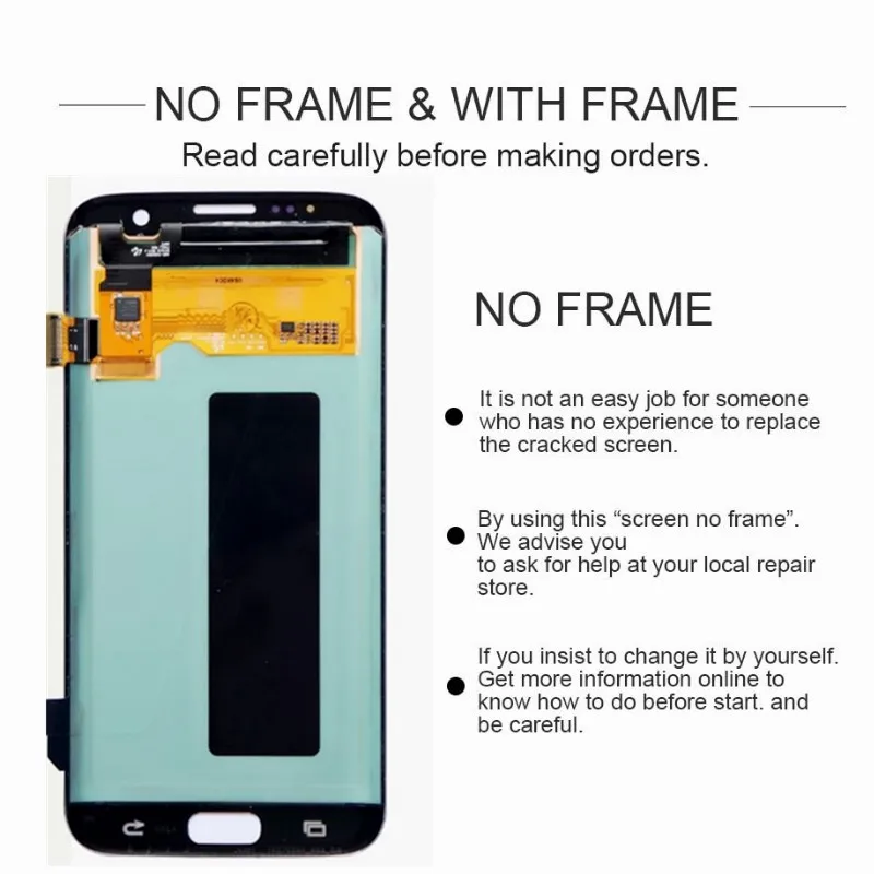 Щепка Черный Золото оригинальные 5 ''Замена для Samsung Galaxy S7 Edge G935 G935F ЖК-дисплей