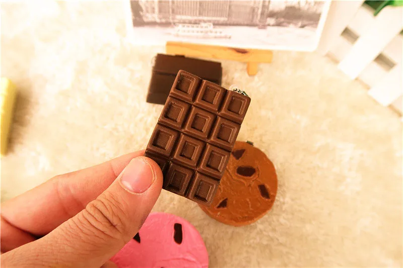 Kuutti мягкий кавайный сгибаемый Choc Печенье Шоколадный Бар печенье крекер металл внутри снятие стресса Жесткий Мягкий шарм ремни