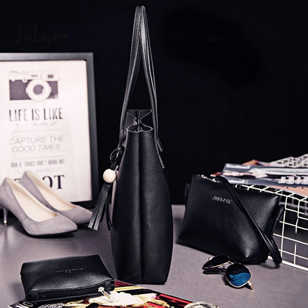 3 шт. стильная элегантная женская сумка через плечо с кисточками композитная