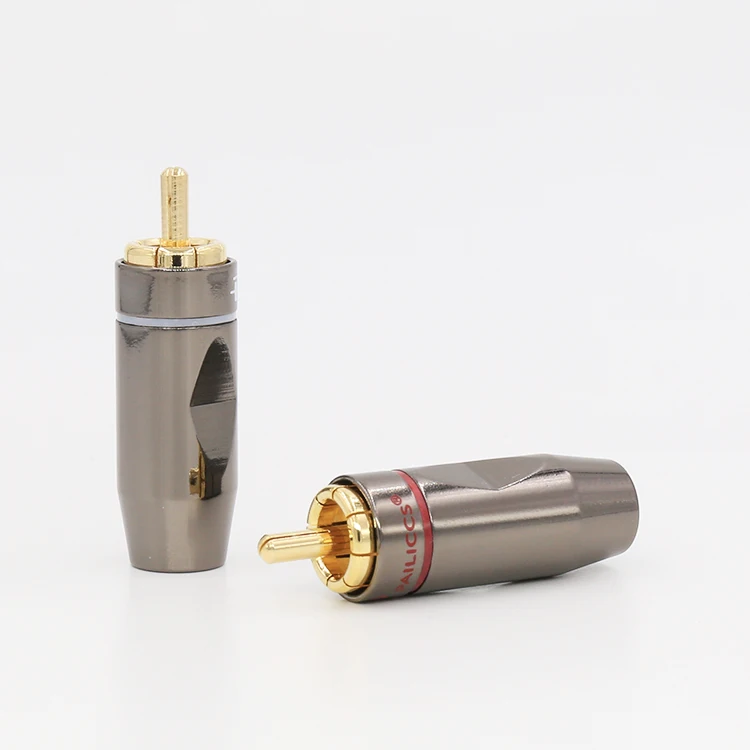 4 шт. черный медный RCA штекер lotus плоская акустическая сборка Монтажная головка