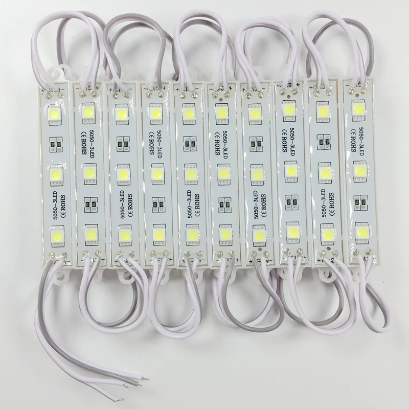 Светодиодный модуль IP65 SMD 5050 водонепроницаемый светодиодный подсветки для