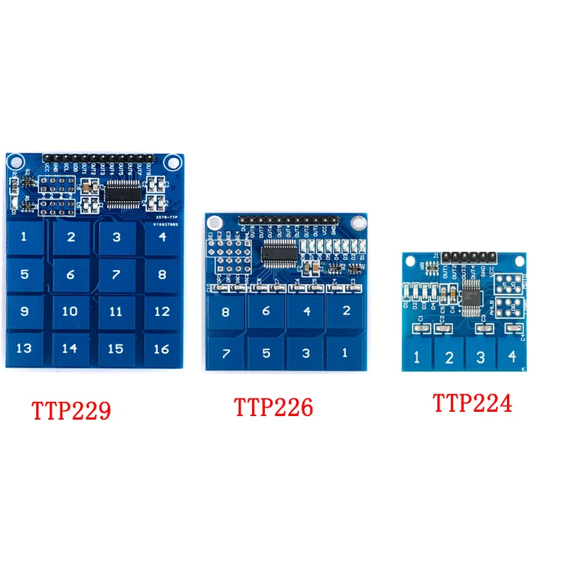 3 Type each 1pcs TTP224 TTP226 TTP229 модуль цифрового сенсорного переключателя 4 8 16 канальный способ емкостный сенсорный переключатель модуль датчика для Arduino - Цвет: 3 Type each 1pcs