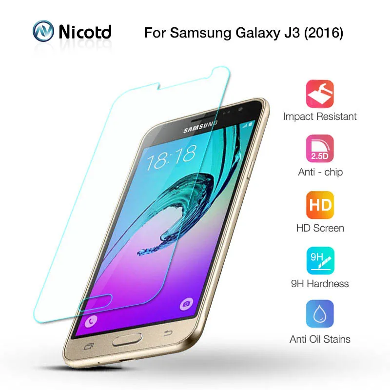 Закаленное стекло для Samsung Galaxy J3 2016 Защитная пленка экрана J320FN J320F J320G J320M J320A J320V J320P
