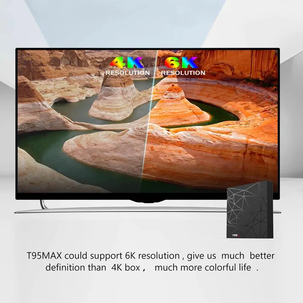 ТВ приставка T95 Max Android 9 0 3D 4 ГБ 32 64 Гб Allwinner H6 четырехъядерный Поддержка 2 4G WIFI 6K HDR