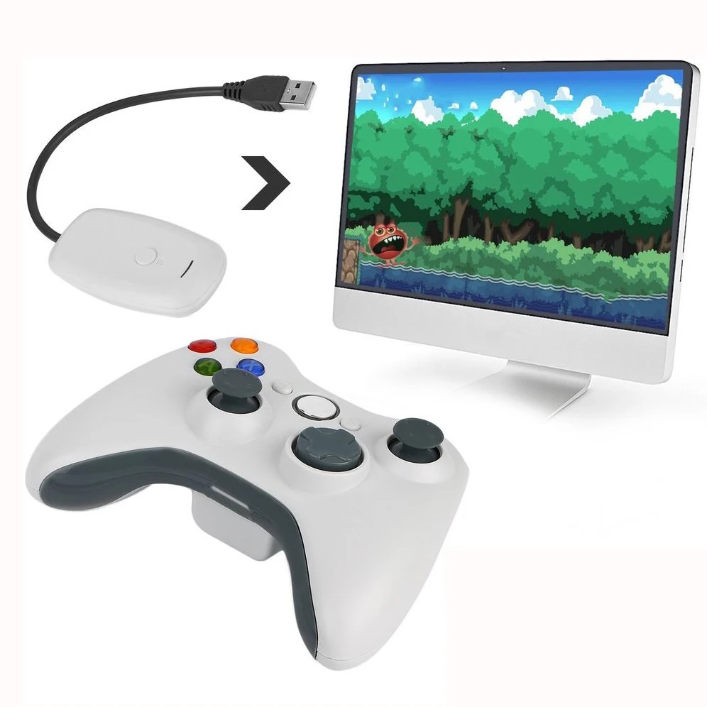 2,4G беспроводной геймпад для Xbox 360 контроллер Манетт для Xbox360 для Microsoft Xbox 360 игровой джойстик для PC Win7/8/10