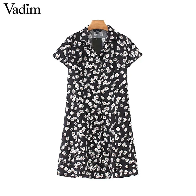 Женское элегантное платье vadim с цветочным принтом мини-платье повседневное
