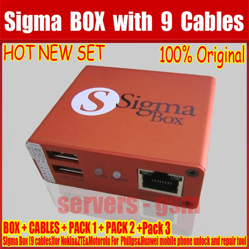 Новейшие 100% Оригинальные Кабели Sigma Box + 9 (с PACK 1 PACK2 PACK3) обновление | Мобильные